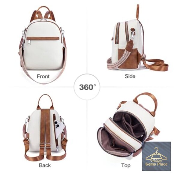 Leather Mini Backpack Purse Convertible Travel Shoulder Bag